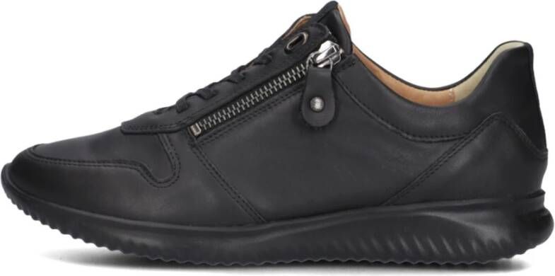 Hartjes Zwarte lage damessneakers