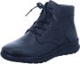 Hartjes 172.1606 99 01.00 Mooie zwarte brede dames leren veterboot met rits - Thumbnail 2