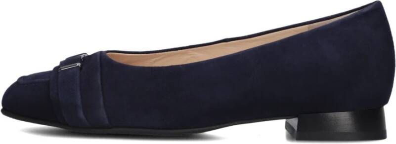 HASSIA Blauwe Suède Loafers Napoli Stijl Blue Dames