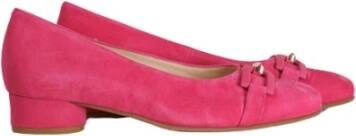 HASSIA Fuchsia Pumps met Vierkante Neus en Gesp Detail Pink Dames