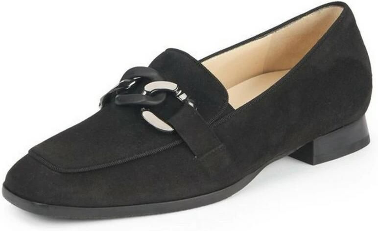 Hassi-A Hassia 4 300846 0100 Zwarte mocassin wijdte H met een uitneembaar voetbed