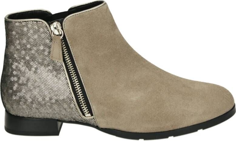 Hassia Taupe Suède Western Laars met Rubberen Zool - Foto 2