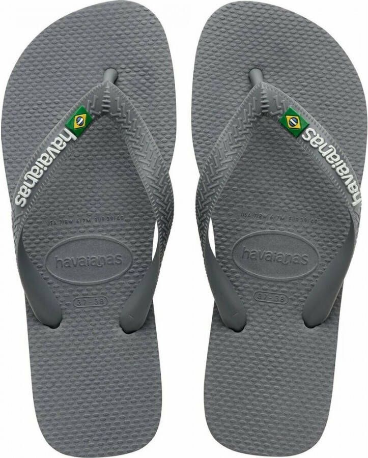 HAVAIANAS Teenslippers Brasil Logo Maat: 35 36 Materiaal: Rubber Kleur: Grijs - Foto 4