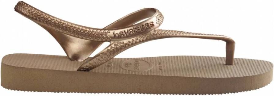 Havaianas Bronzen Logo Strap Sandalen