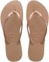 Havaianas Slim Crystal Sw II teenslippers met siersteen roségoud - Thumbnail 3