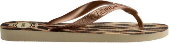 Havaianas top animals slippers bruin zwart dames