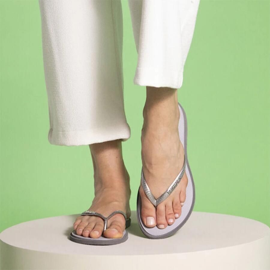 HAVAIANAS Teenslippers Dames Slim Point Rubber Zilver - Foto 6