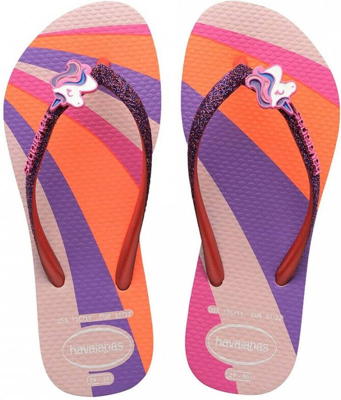 Havaianas Kinderslippers Slim Glitter II Roze Unisex