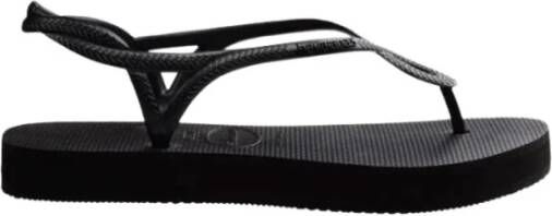 Havaianas Luna Flatform Sandalen Black Dames