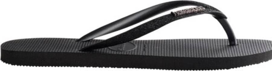 HAVAIANAS Teenslippers Dames Kids Slim Glitter Ii Maat: 33 34 Materiaal: Rubber Kleur: Zwart - Foto 9