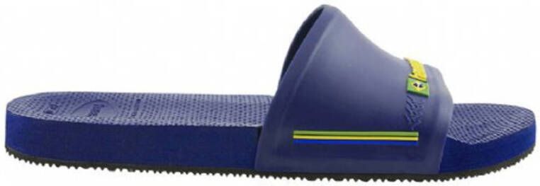 Havaianas Brasil Slide Slippers Unisex donker blauw geel