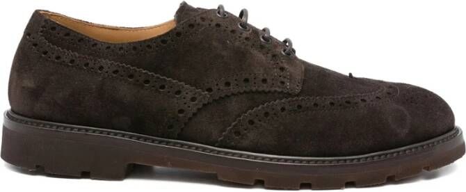 Henderson Baracco Bruin Suède Leren Brogue Schoenen