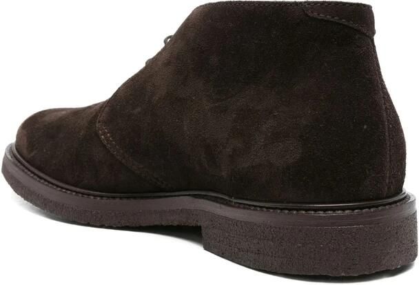 Henderson Baracco Donkerbruine Suède Veterschoenen