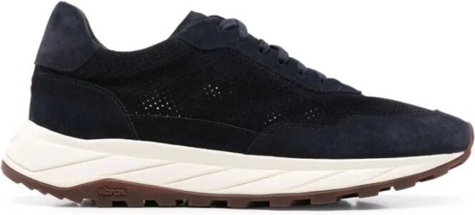 Henderson Blauwe Suède Casual Sneakers