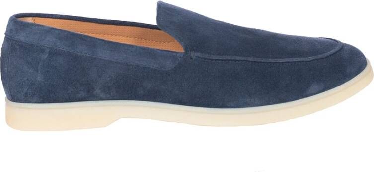 Henderson Blauwe Suède Loafers Lichtgewicht Comfortabel