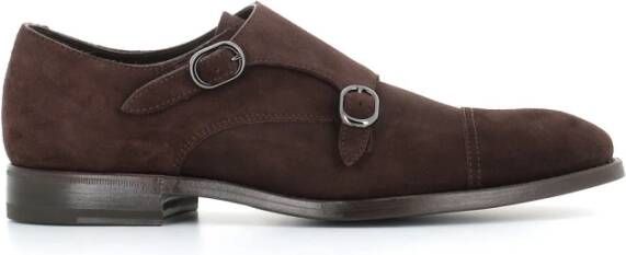 Henderson Bruine platte schoenen met dubbele gesp Brown Heren