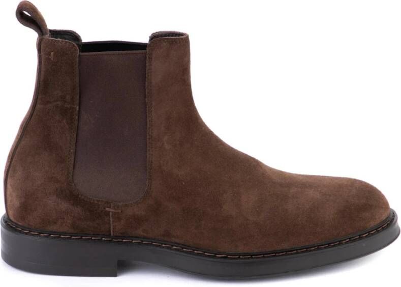 Henderson Bruine Suède Platte Schoenen Brown Heren