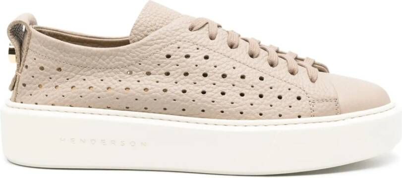 Henderson Geperforeerde leren sneakers