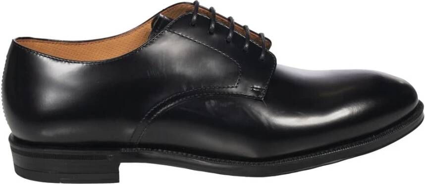 Henderson Handgemaakte Zwarte Kalfsleren Veterschoenen Black Heren