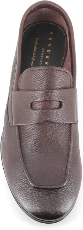 Henderson Donkerbruine Leren Moccasin Sandalen Brown Heren