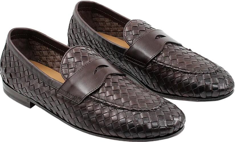 Henderson Donkerbruine platte schoenen met kalfsleren band - Foto 2