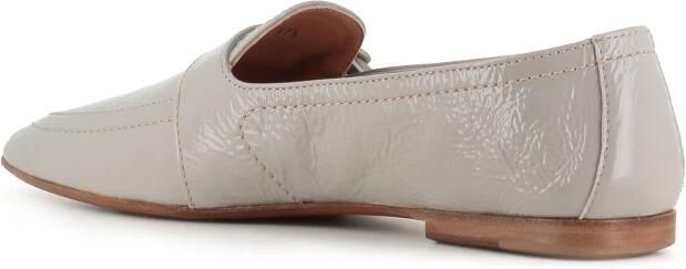 Henderson Grijze leren gespsandalen