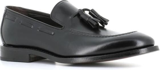 Henderson Zwarte Kwastloafer Platte Schoenen