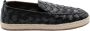 Henderson Zwarte Geweven Leren Platte Schoenen - Thumbnail 1