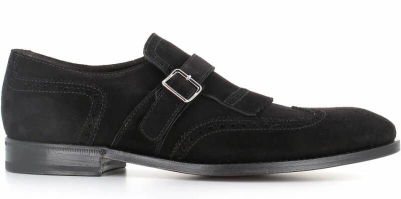 Henderson Zwarte Suède Franje Brogue Schoenen