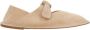 Hereu Beige Suède Ballerina Flats met Strik Beige Dames - Thumbnail 1