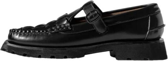 Hereu Geweven loafers met T-bar gesp