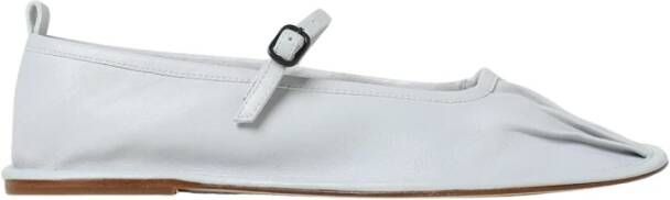 Hereu Grijze Leren Ballerina Flats
