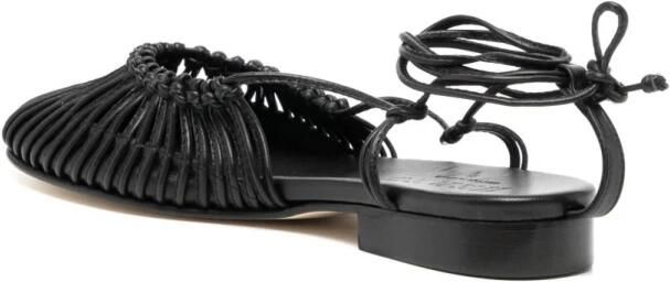 Hereu Zwarte platte schoenen met geknoopte constructie Black Dames - Foto 4