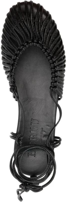 Hereu Zwarte platte schoenen met geknoopte constructie Black Dames - Foto 3