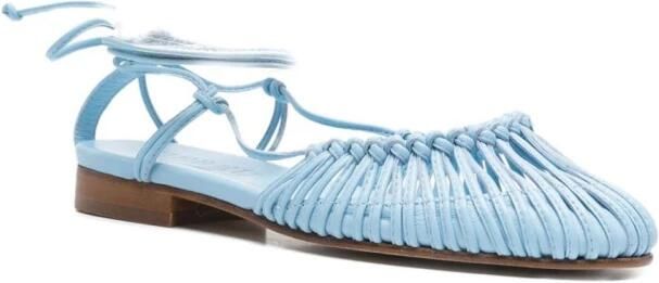 Hereu Leren Geweven Ballerina Flats - Foto 2