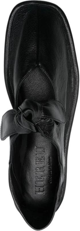 Hereu Zwarte Zijde & Nylon Platte Schoenen - Foto 3