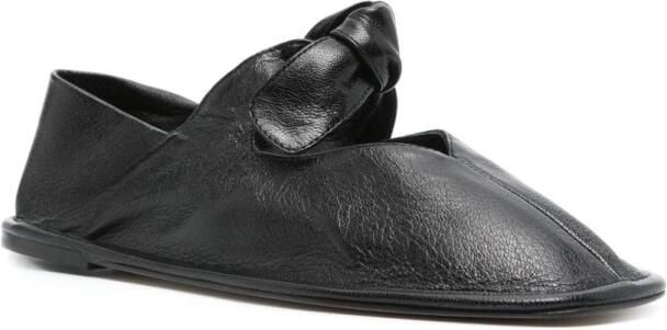 Hereu Zwarte Zijde & Nylon Platte Schoenen - Foto 2