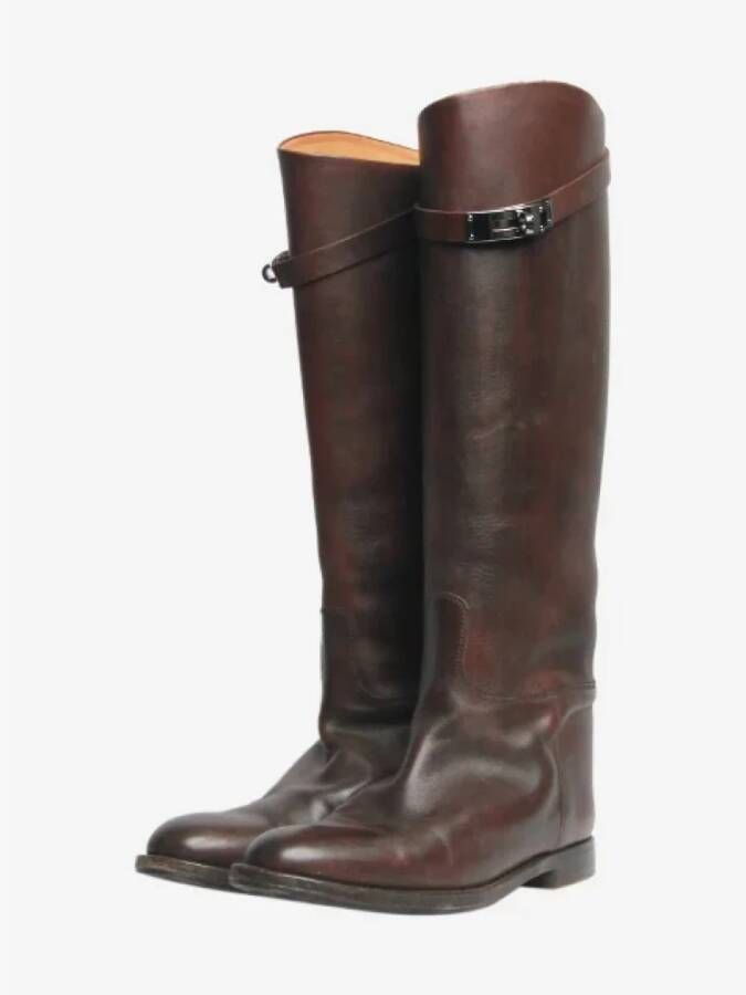 Hermès Vintage Pre-owned Canvas boots Brown Dames