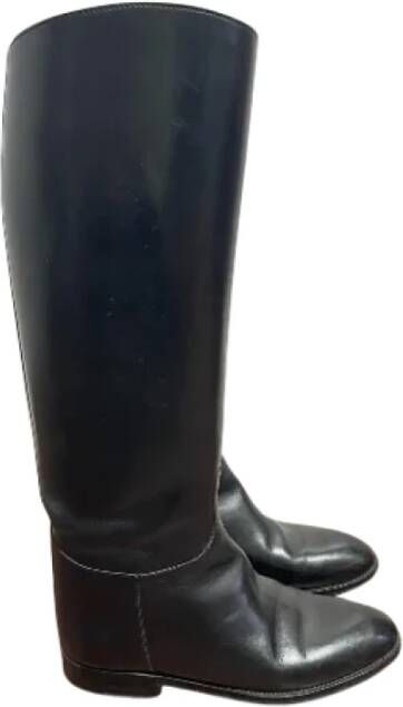 Hermès Vintage Pre-owned Leather boots Black Dames
