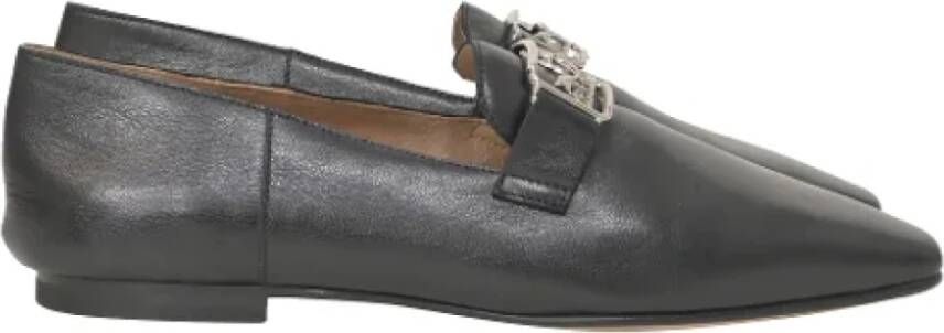 Hermès Vintage Pre-owned Leather flats Black Dames