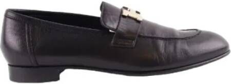 Hermès Vintage Pre-owned Leather flats Black Dames