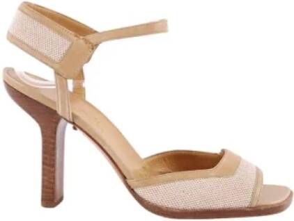 Hermès Vintage Pre-owned Leather heels Beige Dames