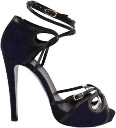 Hermès Vintage Pre-owned Leather heels Blue Dames