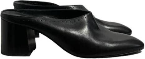 Hermès Vintage Pre-owned Leather sandals Black Dames