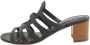 Hermès Vintage Pre-owned Leather sandals Black Dames - Thumbnail 1