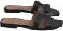 Hermès Vintage Pre-owned Leather sandals Black Dames - Thumbnail 1