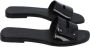 Hermès Vintage Pre-owned Leather sandals Black Dames - Thumbnail 1