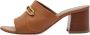Hermès Vintage Pre-owned Leather sandals Brown Dames - Thumbnail 1