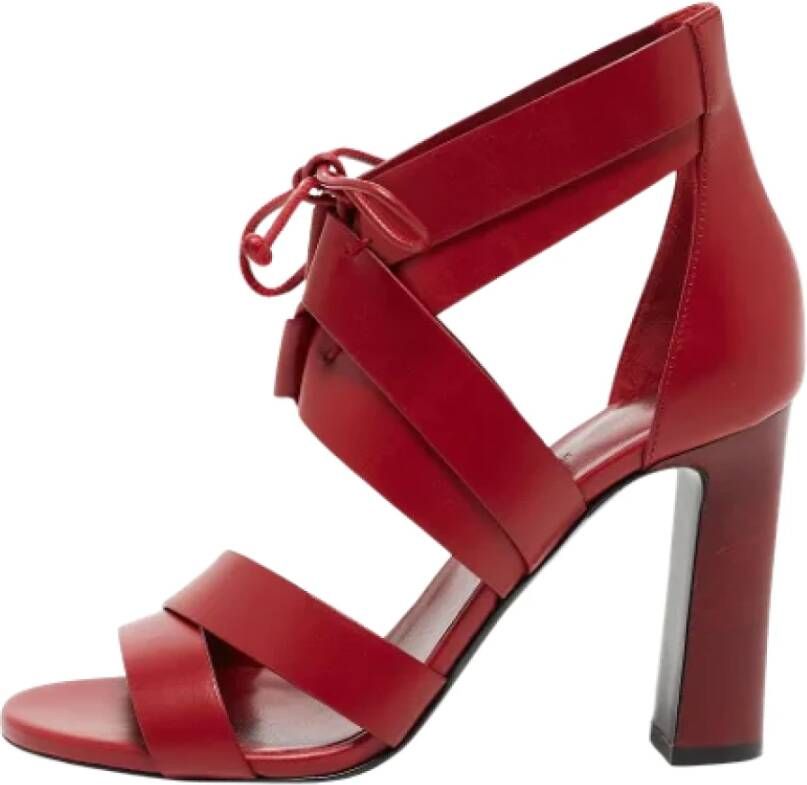 Hermès Vintage Pre-owned Leather sandals Red Dames