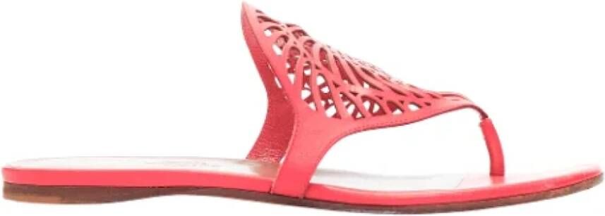 Hermès Vintage Pre-owned Leather sandals Red Dames